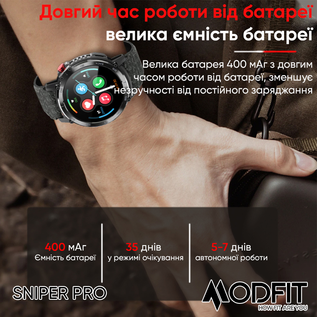Modfit Sniper Pro Black-Silver 41 мм. - 10