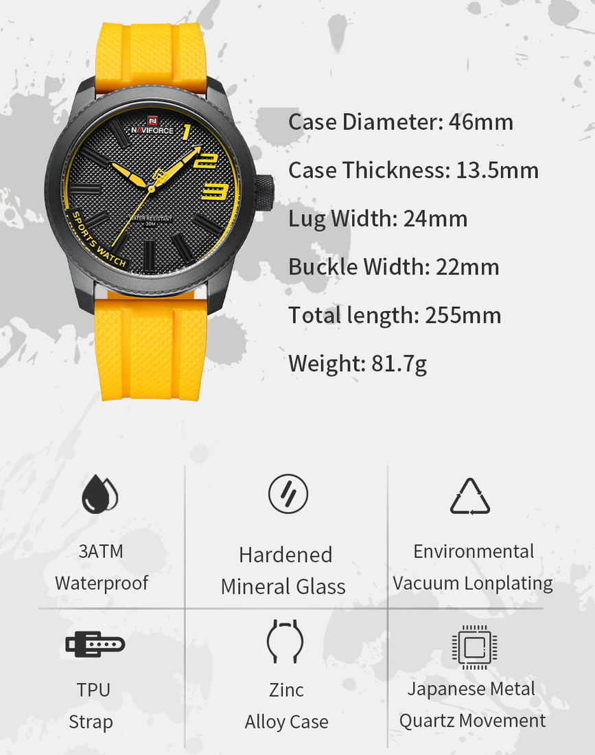 Naviforce Kvantum Black Steel, 2 ремінці - 6