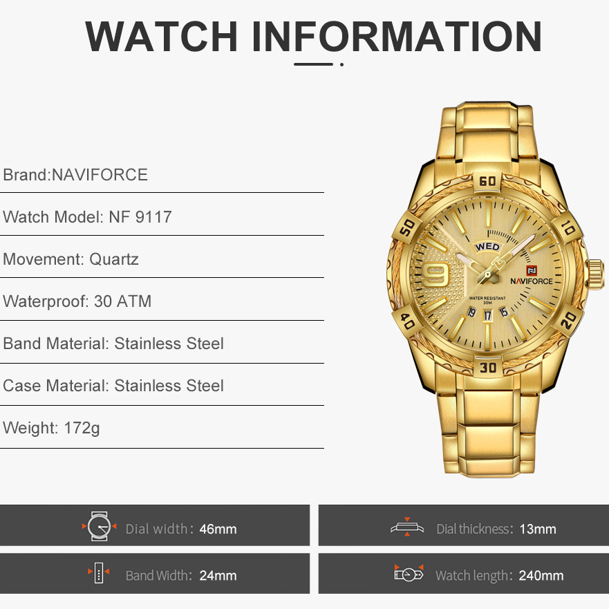 Naviforce Yacht Gold - 10