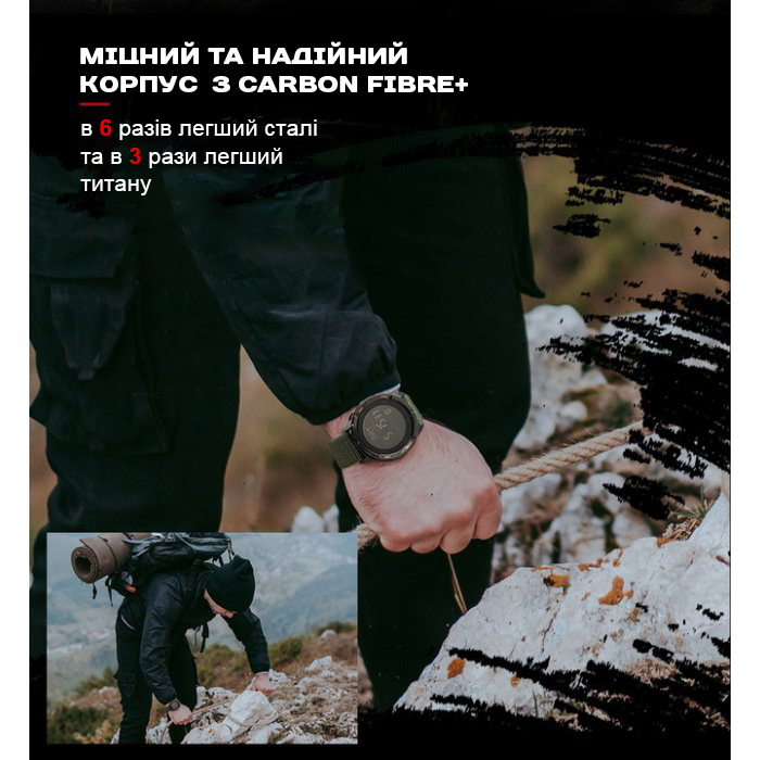 North Edge Alps Black з компасом, 2 ремінці - 13