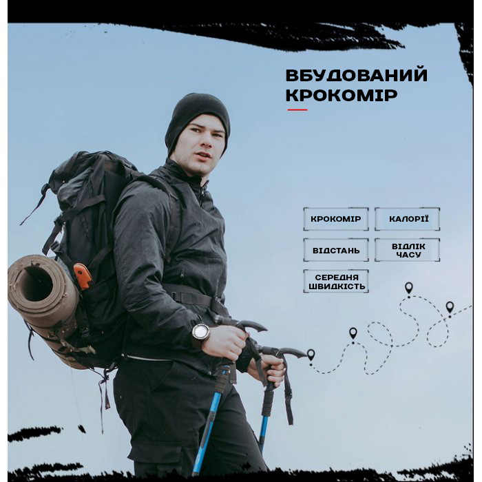 North Edge Alps Black з компасом, 2 ремінці - 15