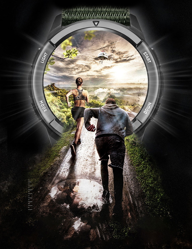 North Edge Alps Black з компасом, 2 ремінці - 18