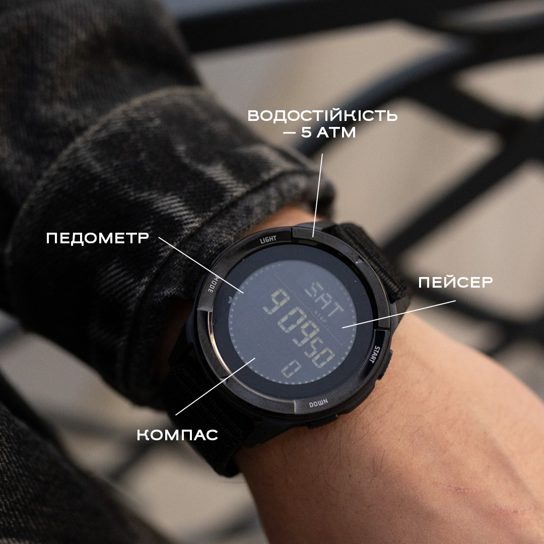 North Edge Alps Black з компасом, 2 ремінці - 6