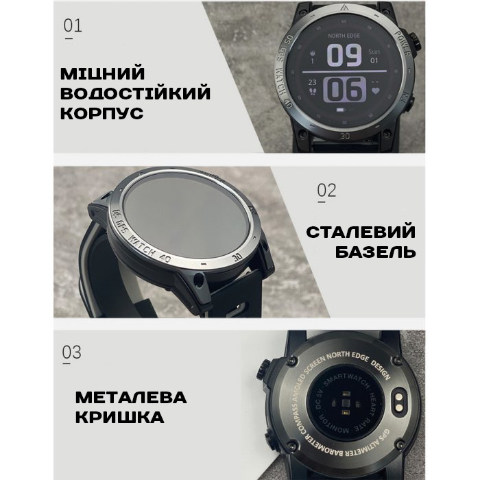 North Edge CrossFit GPS Black з компасом - 19