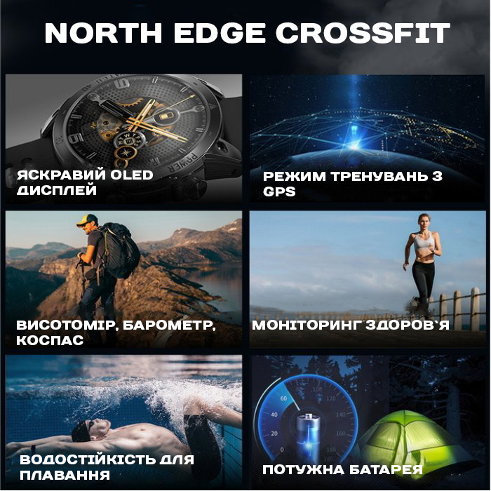 North Edge CrossFit GPS Black з компасом - 9