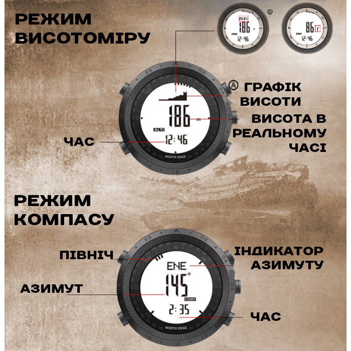 North Edge Desert 5BAR з компасом - 11