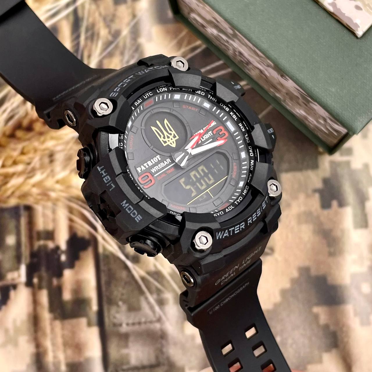 Patriot 001RDUAGD Тризуб золото Чорні з червоним + Коробка. - 3