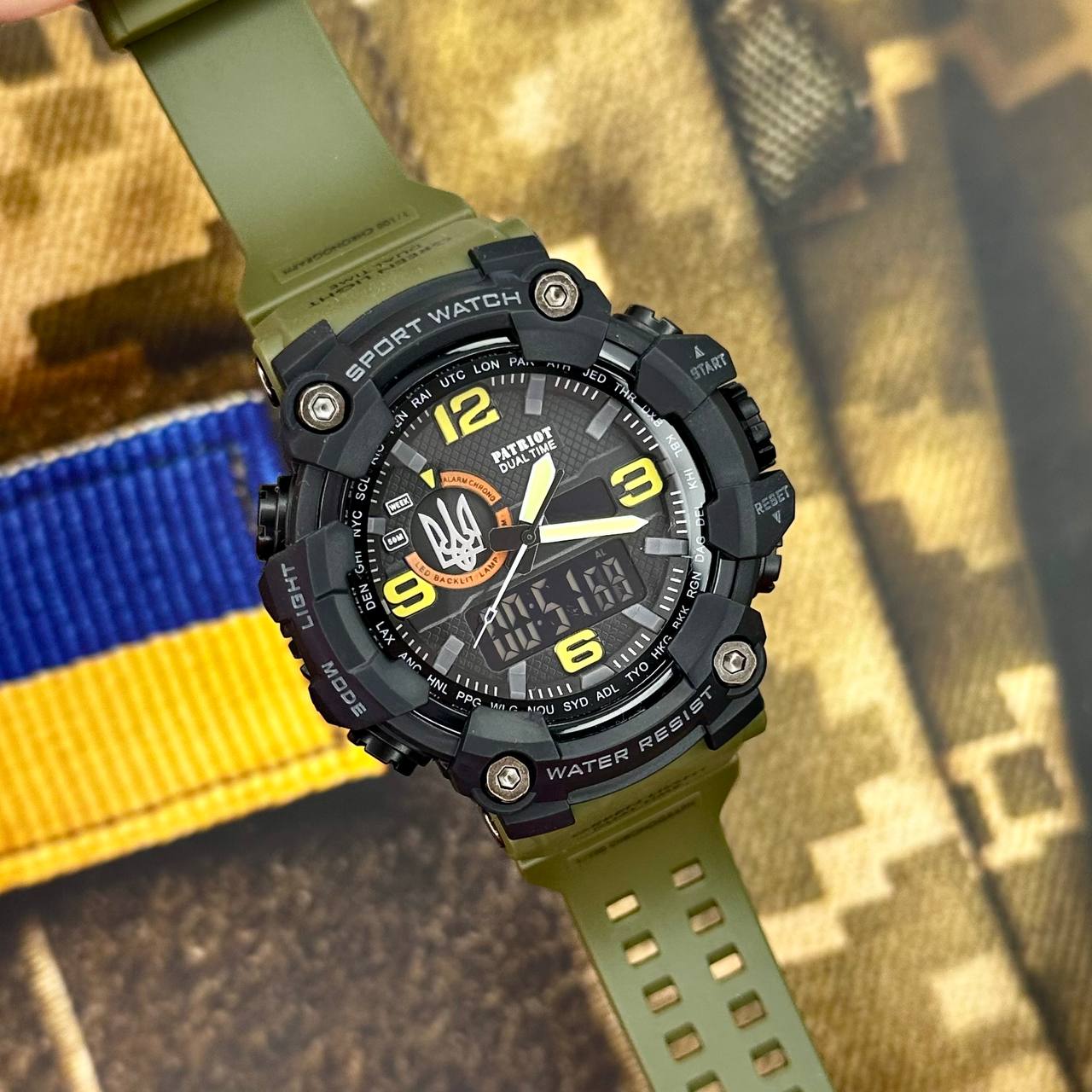 Patriot 002AGUASI Тризуб срібло Зелені + Коробка. - 3