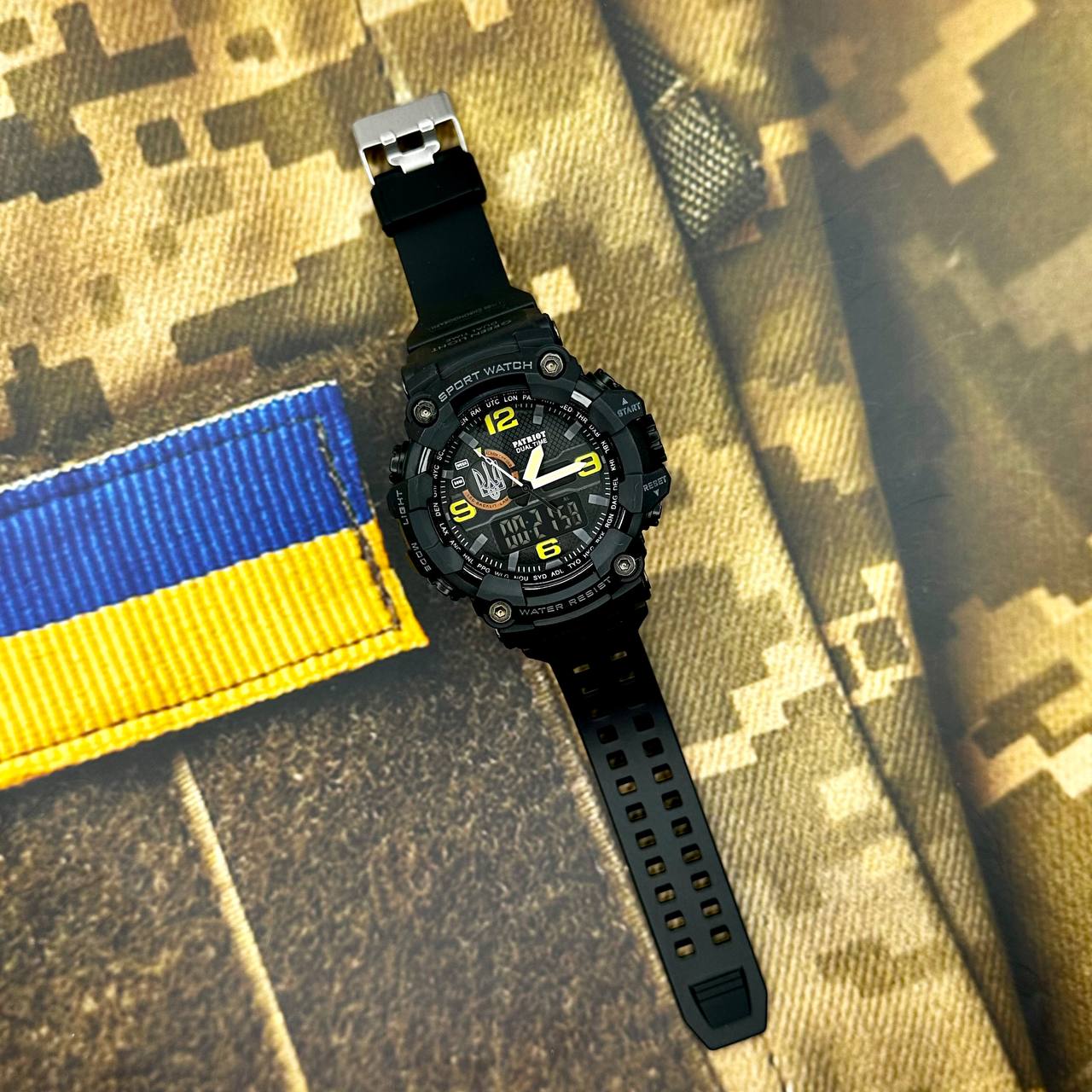 Patriot 002BKUASI Тризуб срібло Чорні + Коробка - 2