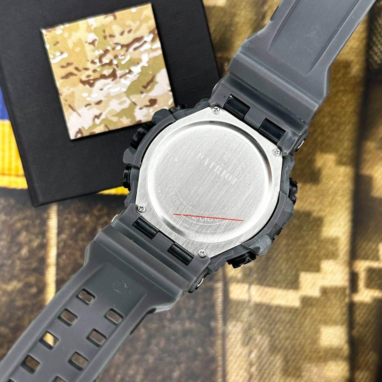 Patriot 002CMGYUAGD Тризуб золото Сірий камуфляж + Коробка. - 4