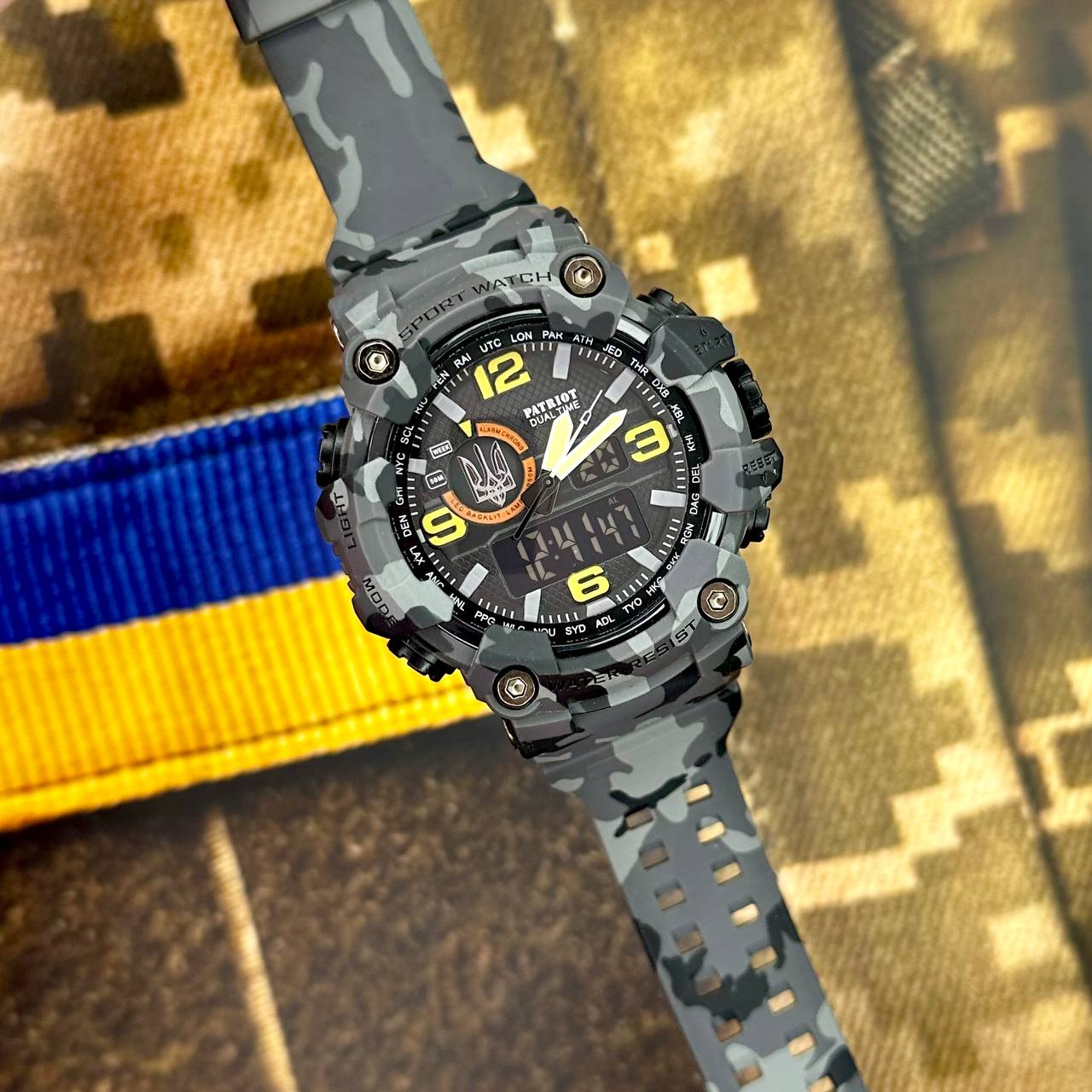 Patriot 002CMGYUASI Тризуб срібло Сірий камуфляж + Коробка. - 3