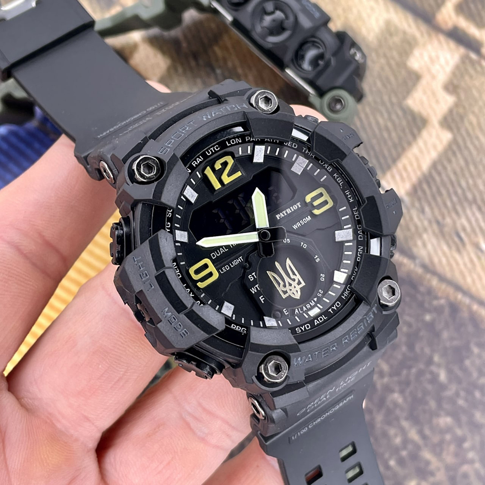 Patriot 003BKUAGD Тризуб золото Чорні + Коробка. - 2