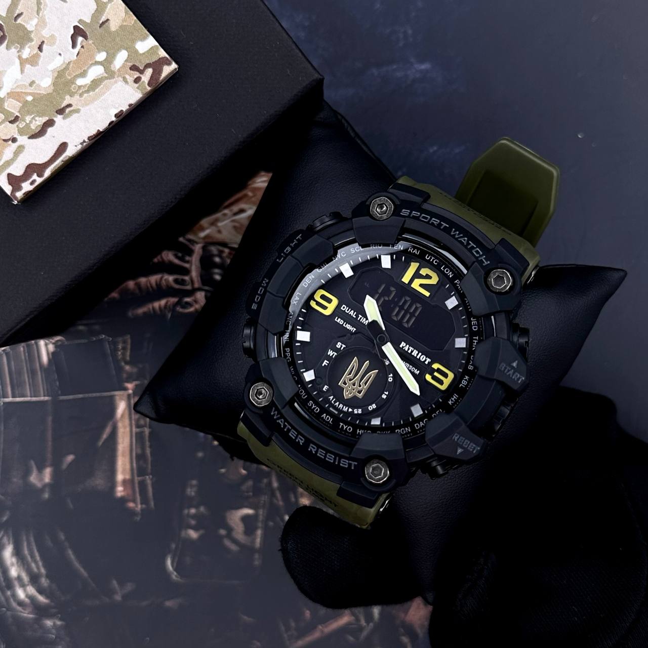 Patriot 004AGUAGD Тризуб золото Зелені + Коробка. - 3