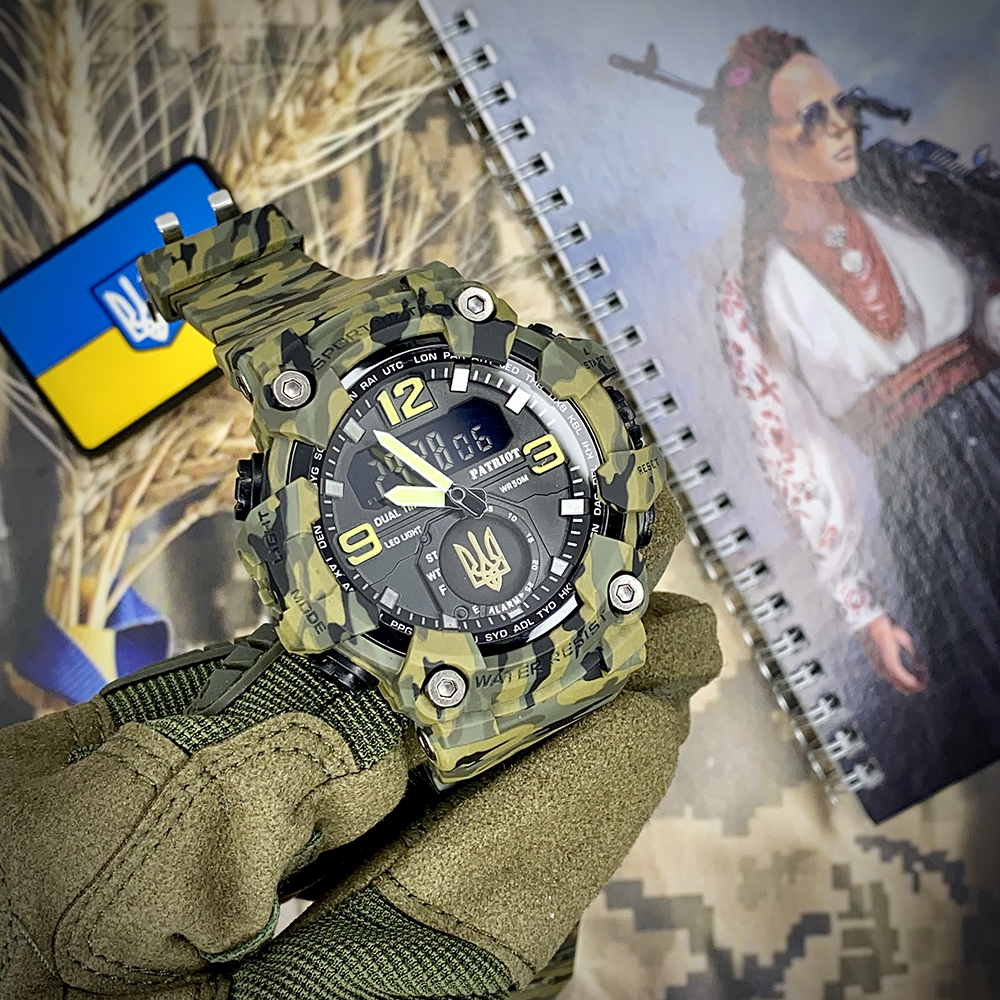 Patriot 004CMGRUAGD Тризуб золото Зелений камуфляж + Коробка. - 3