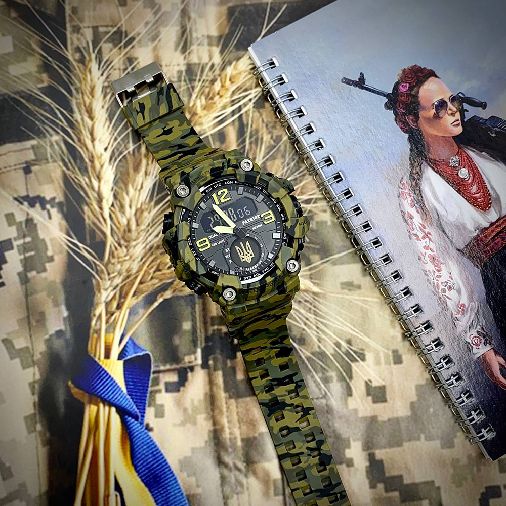 Patriot 004CMGRUAGD Тризуб золото Зелений камуфляж + Коробка. - 4