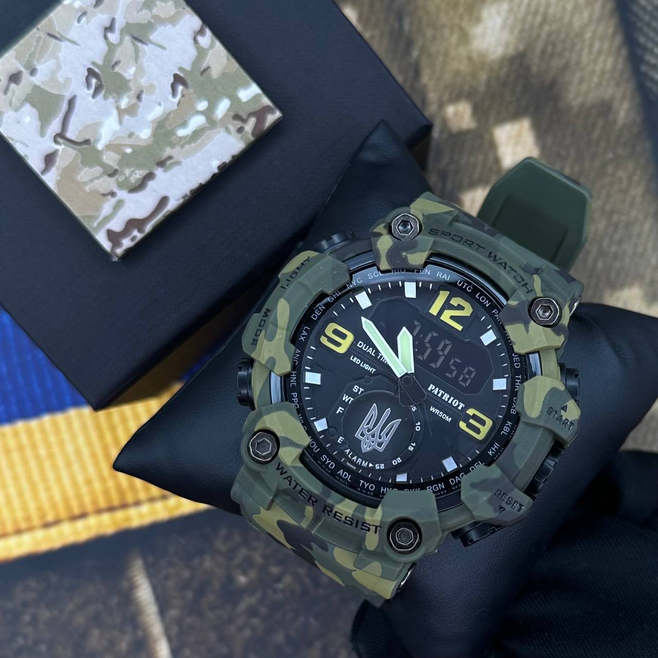 Patriot 004CMGRUASI Тризуб срібло Зелений камуфляж + Коробка. - 4