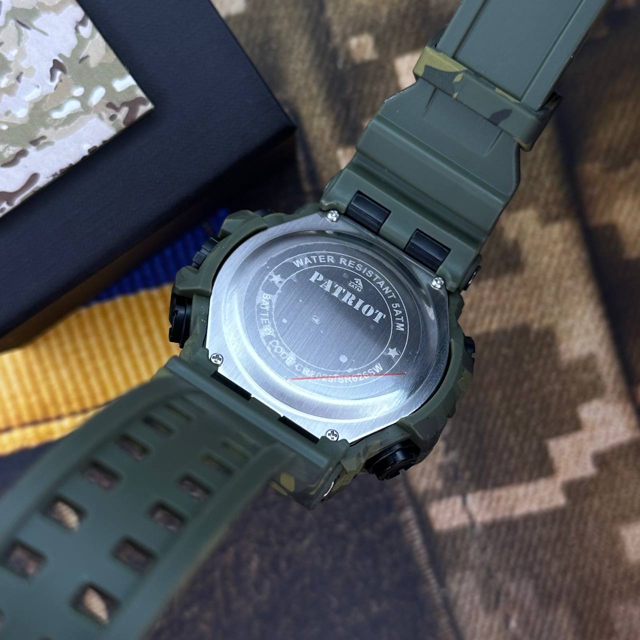 Patriot 004CMGRUASI Тризуб срібло Зелений камуфляж + Коробка. - 5