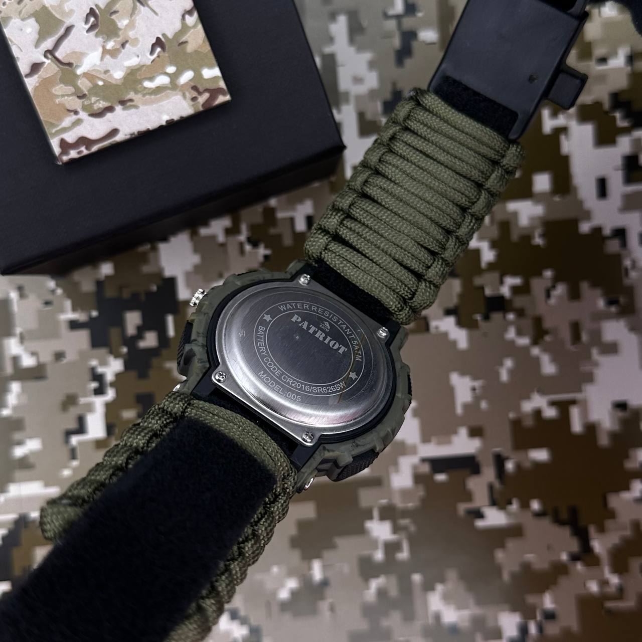 Patriot 005 Тризуб золото Camo Green Паракордовий ремінець Army Green + Коробка. - 5