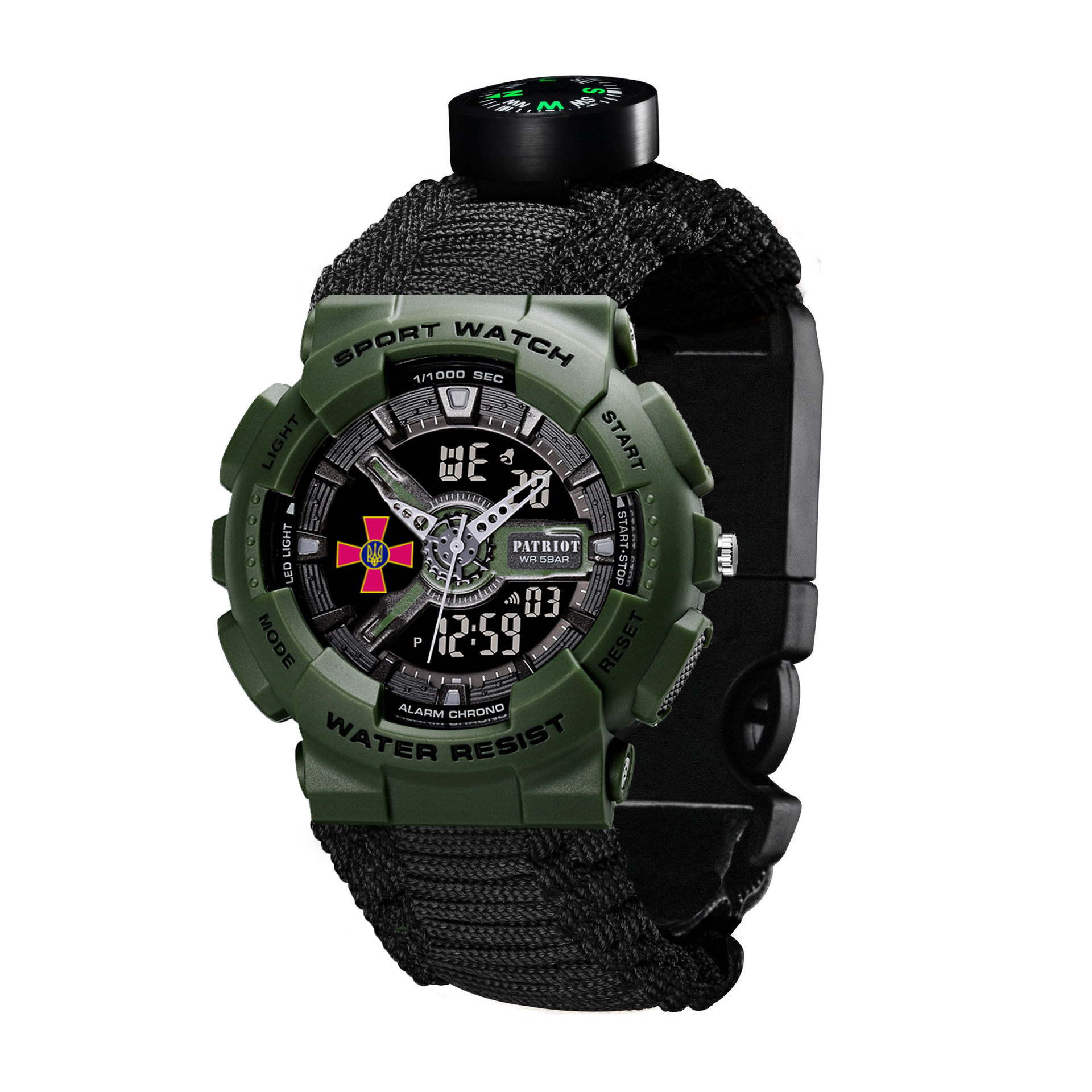 Patriot 005AGSU ЗСУ Паракордовий ремінець Black + Коробка - 2