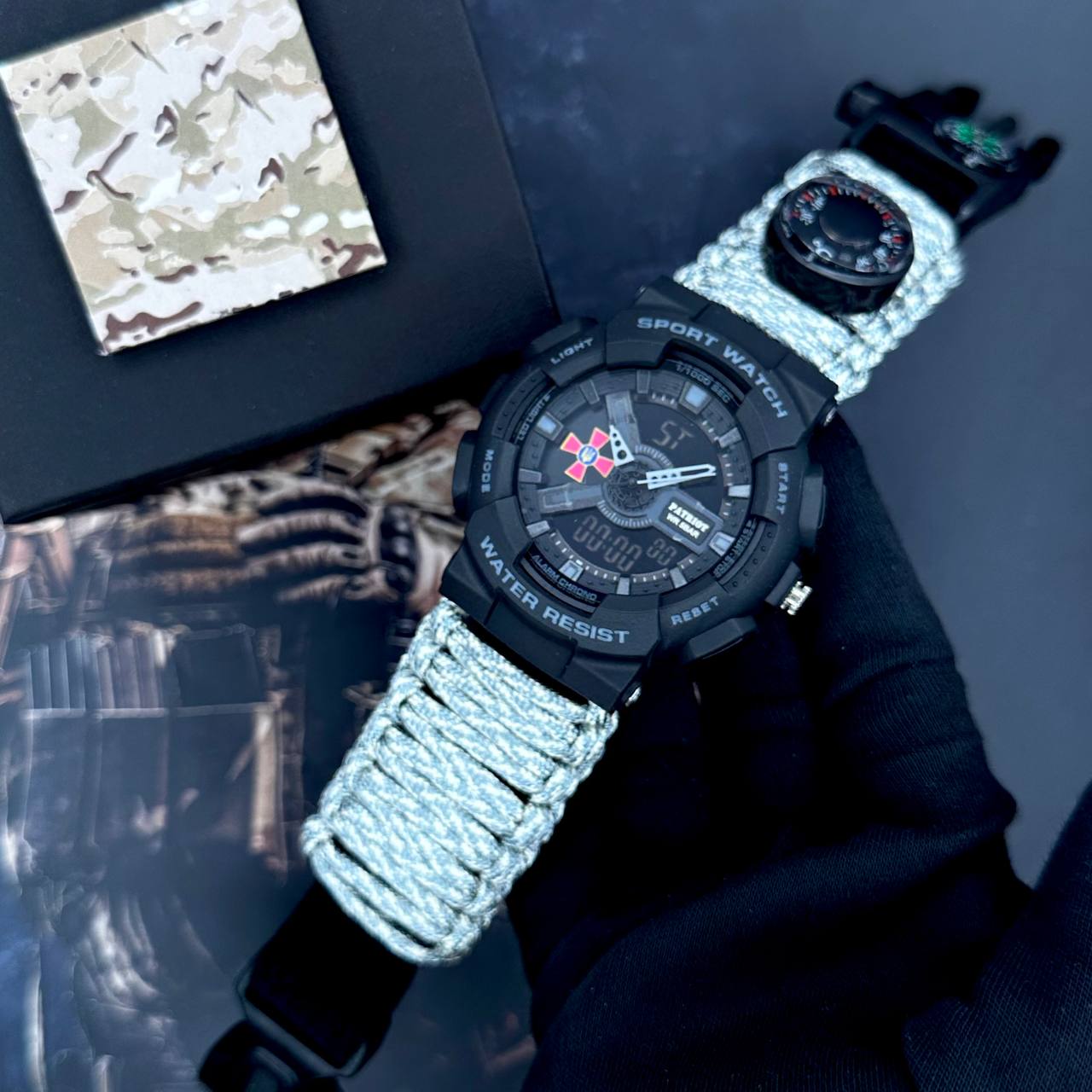 Patriot 005BKSU ЗСУ Чорні Паракордовий ремінець ACU + Коробка - 3