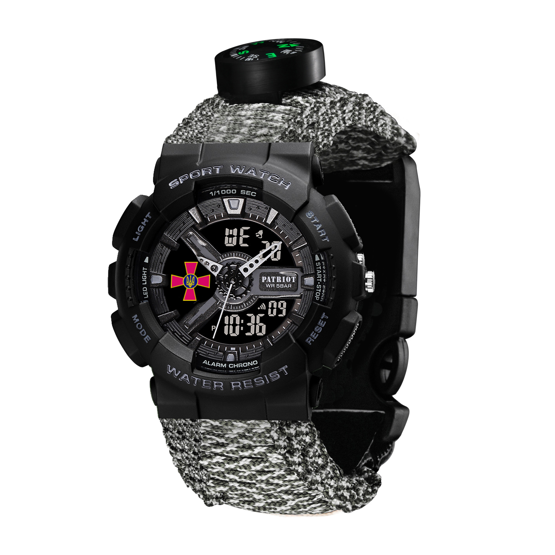 Patriot 005BKSU ЗСУ Чорні Паракордовий ремінець ACU + Коробка - 6