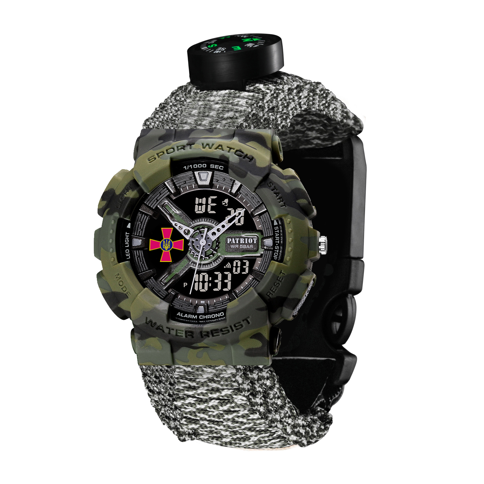 Patriot 005CMGRSU ЗСУ Зелений камуфляж Паракордовий ремінець ACU + Коробка - 2