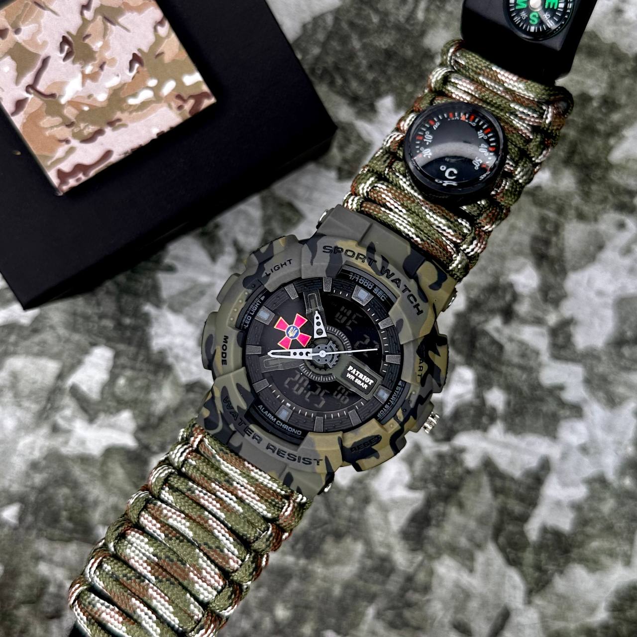 Patriot 005CMGRSU ЗСУ Зелений камуфляж Паракордовий ремінець Camo Green + Коробка. - 3