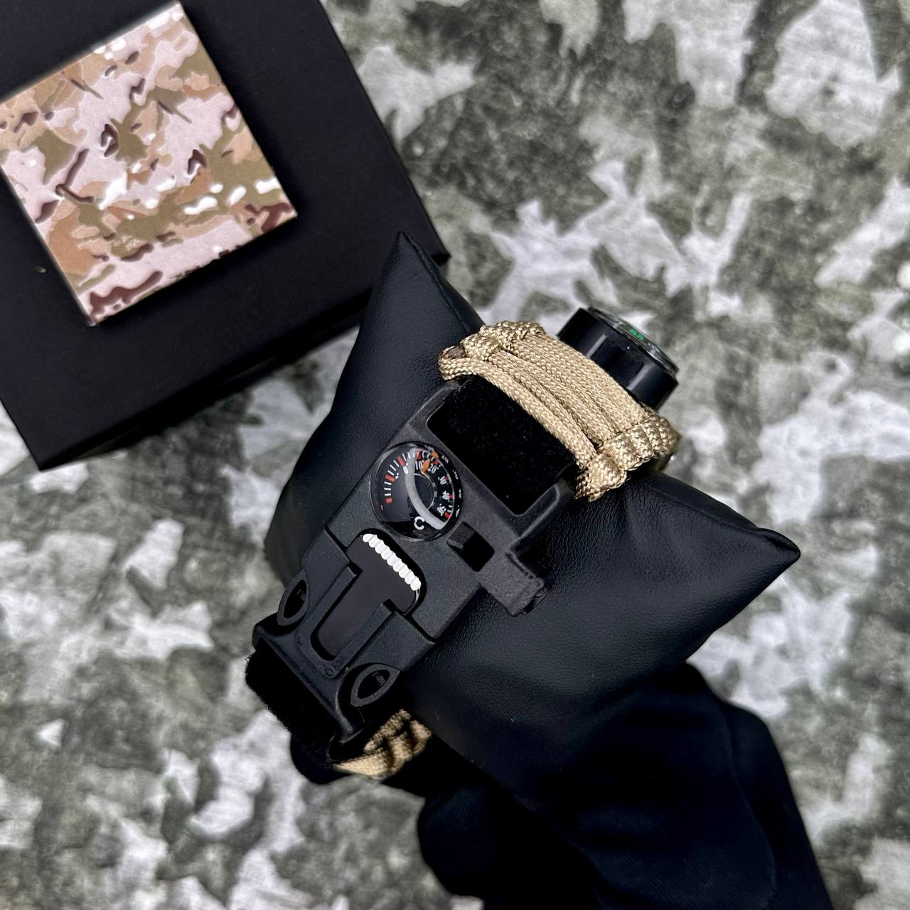 Patriot 005CMGRSU ЗСУ Зелений камуфляж Паракордовий ремінець Khaki + Коробка. - 4