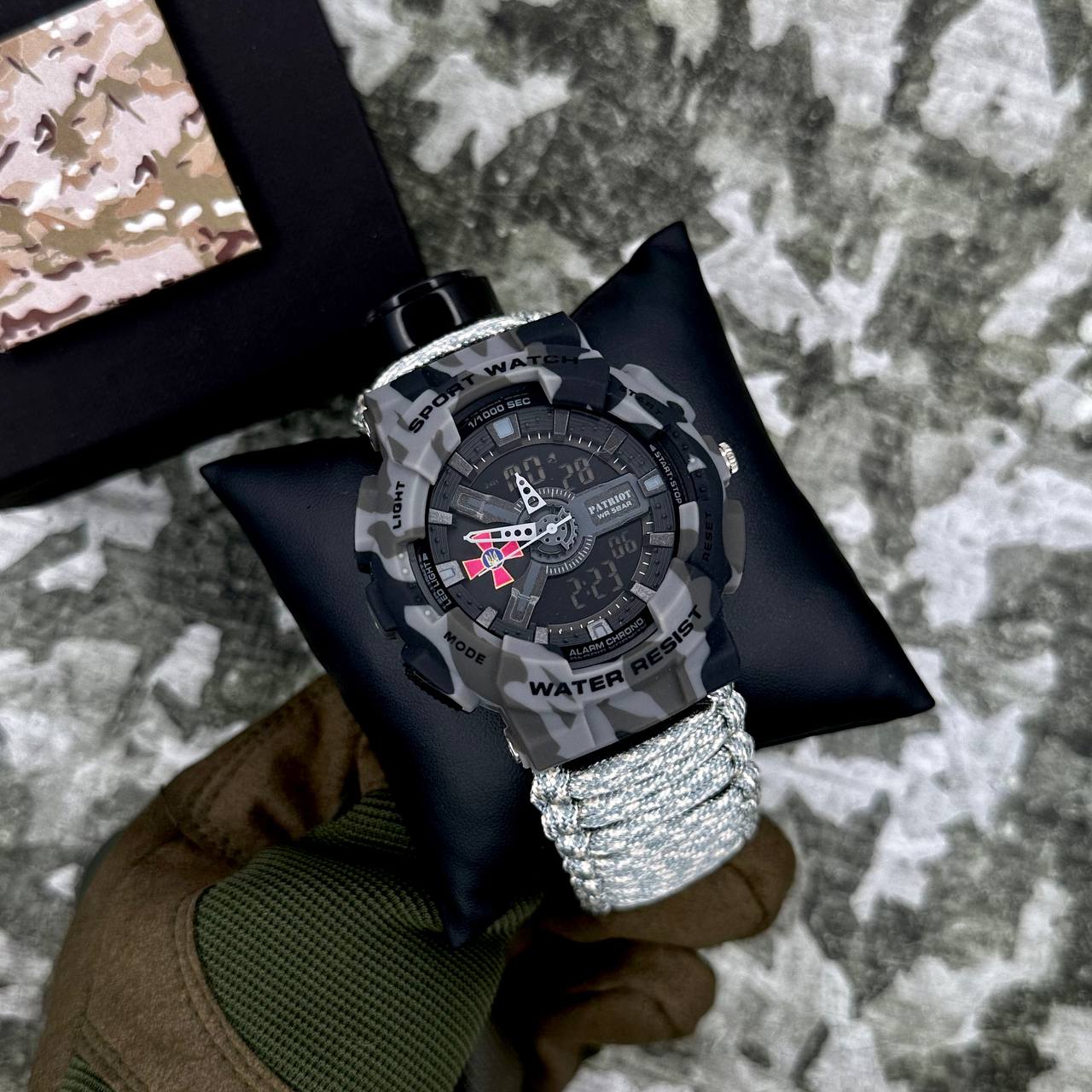 Patriot 005CMGYSU ЗСУ Сірий камуфляж Паракордовий ремінець ACU + Коробка. - 3