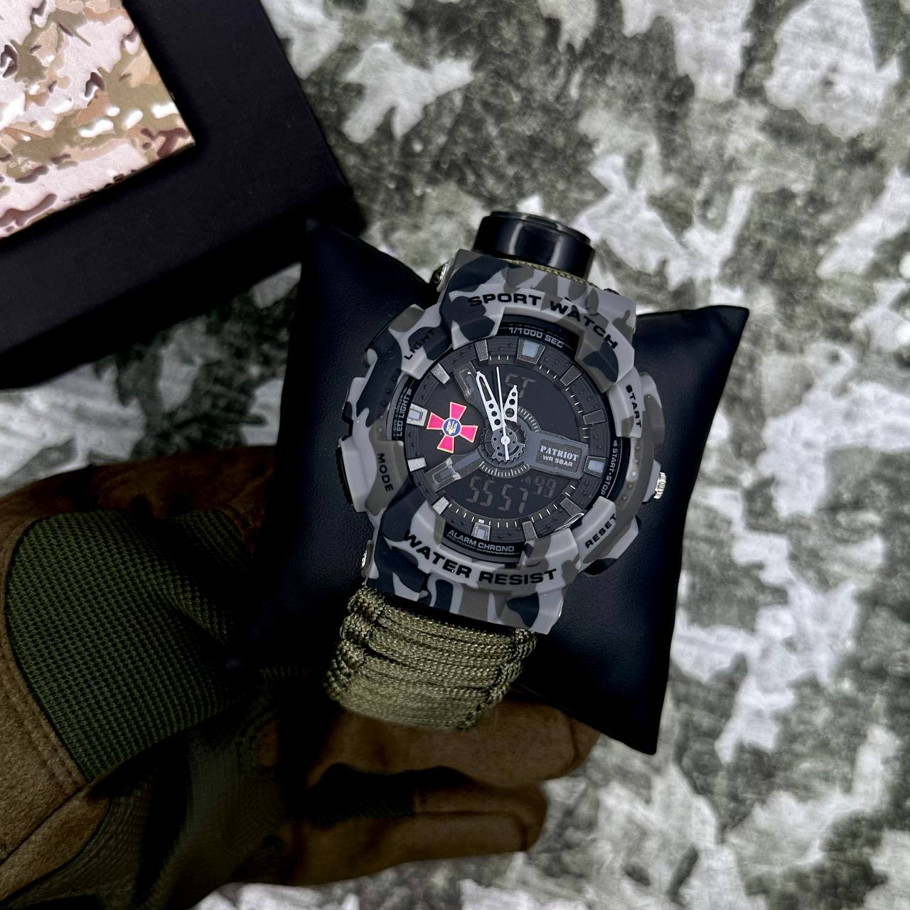 Patriot 005CMGYSU ЗСУ Сірий камуфляж Паракордовий ремінець Army Green + Коробка - 2