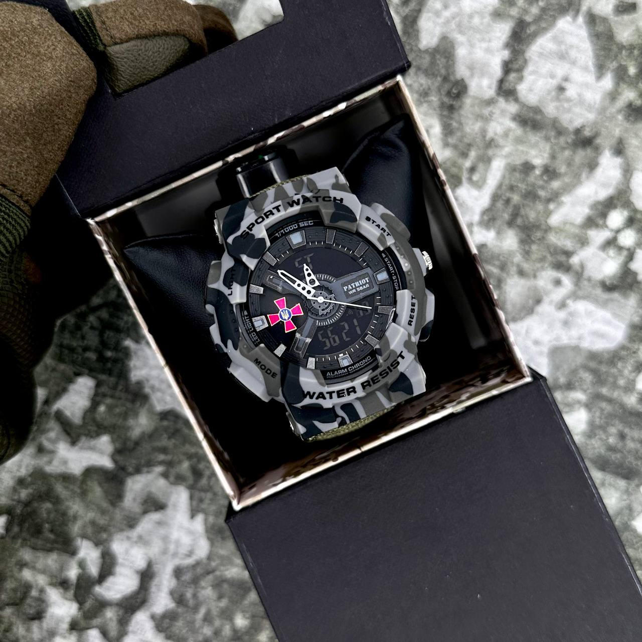 Patriot 005CMGYSU ЗСУ Сірий камуфляж Паракордовий ремінець Army Green + Коробка - 4