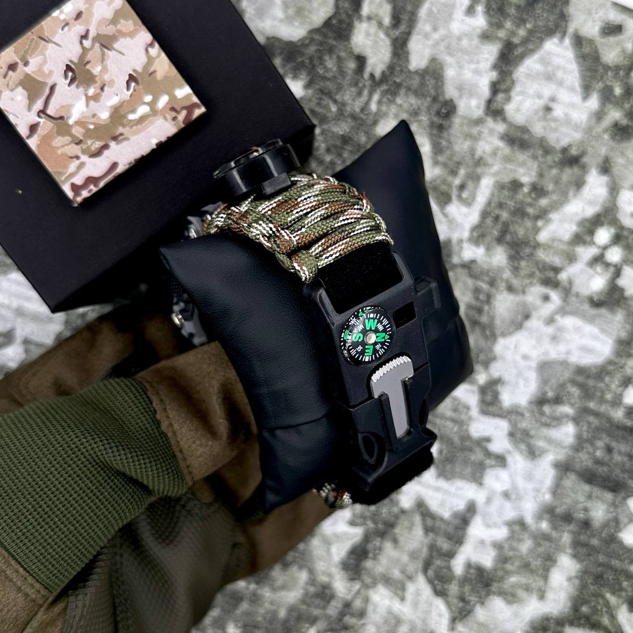 Patriot 005CMGYSU ЗСУ Сірий камуфляж Паракордовий ремінець Camo Green + Коробка. - 4