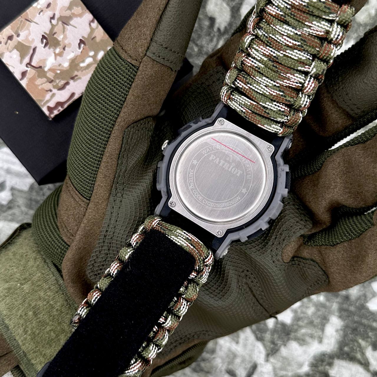 Patriot 005CMGYSU ЗСУ Сірий камуфляж Паракордовий ремінець Camo Green + Коробка. - 5