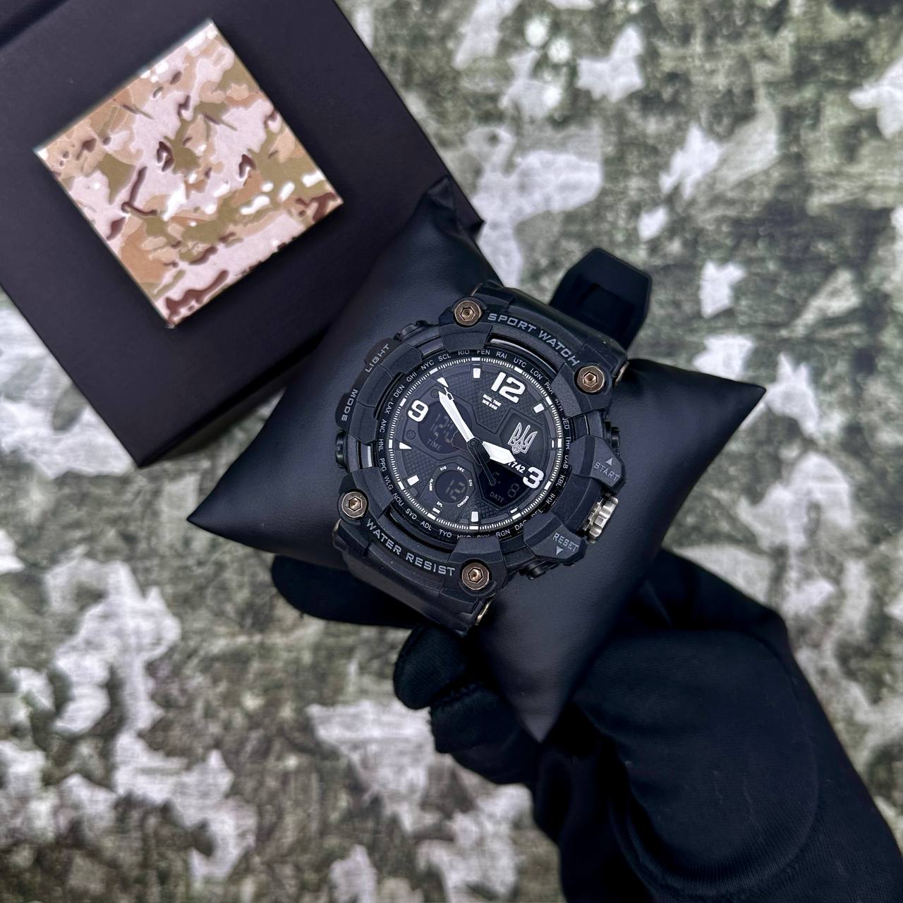 Patriot 006BKUASI Тризуб срібло Чорні + Коробка. - 3