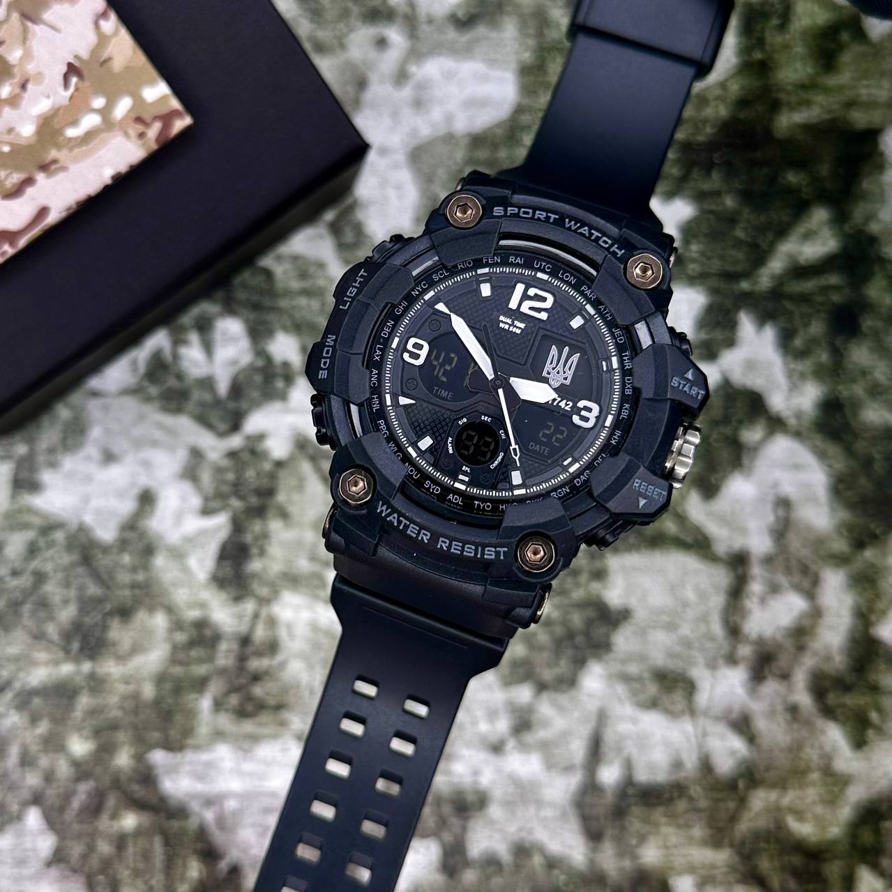 Patriot 006BKUASI Тризуб срібло Чорні + Коробка. - 5