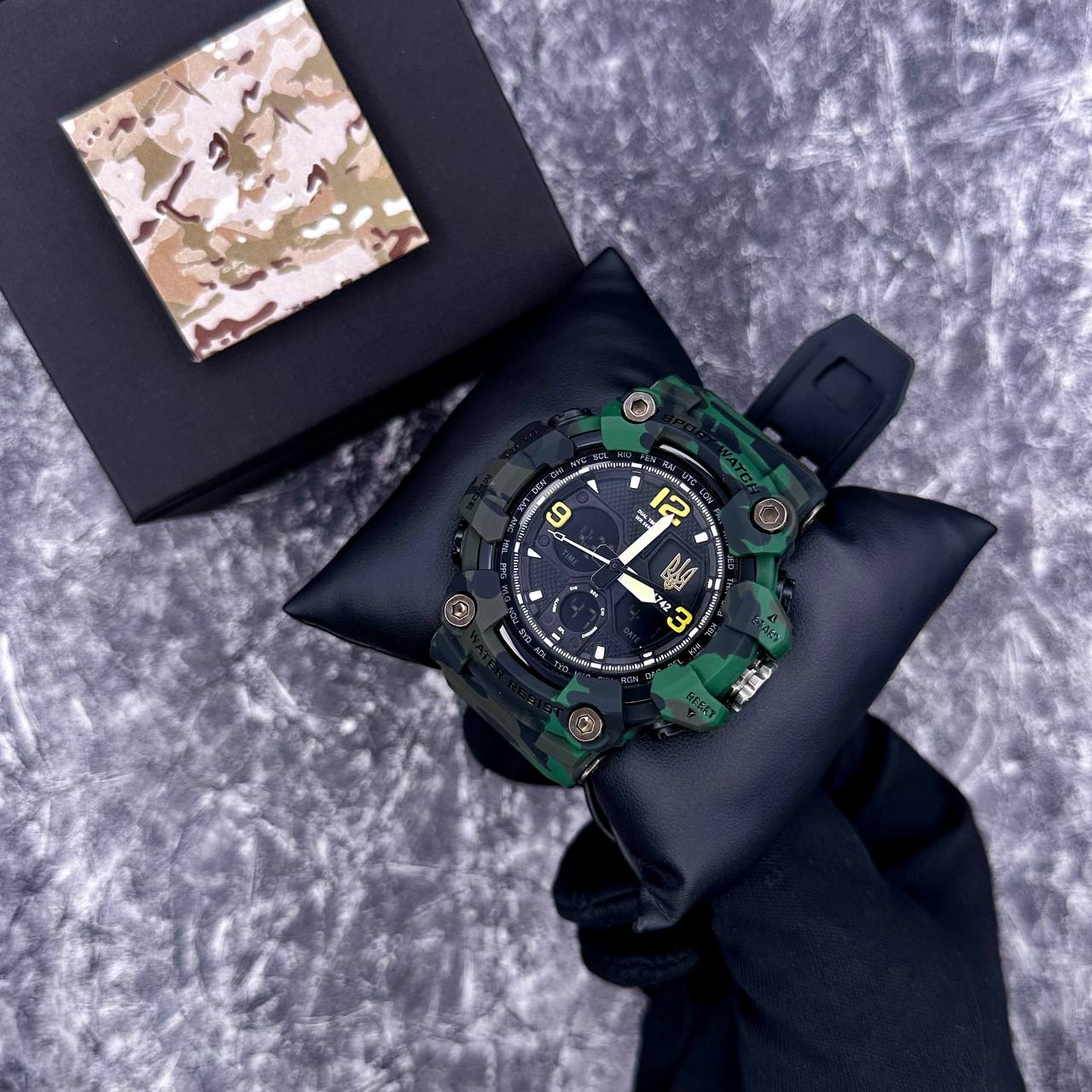 Patriot 006CMGRUAGD Тризуб золото Зелений камуфляж + Коробка. - 2