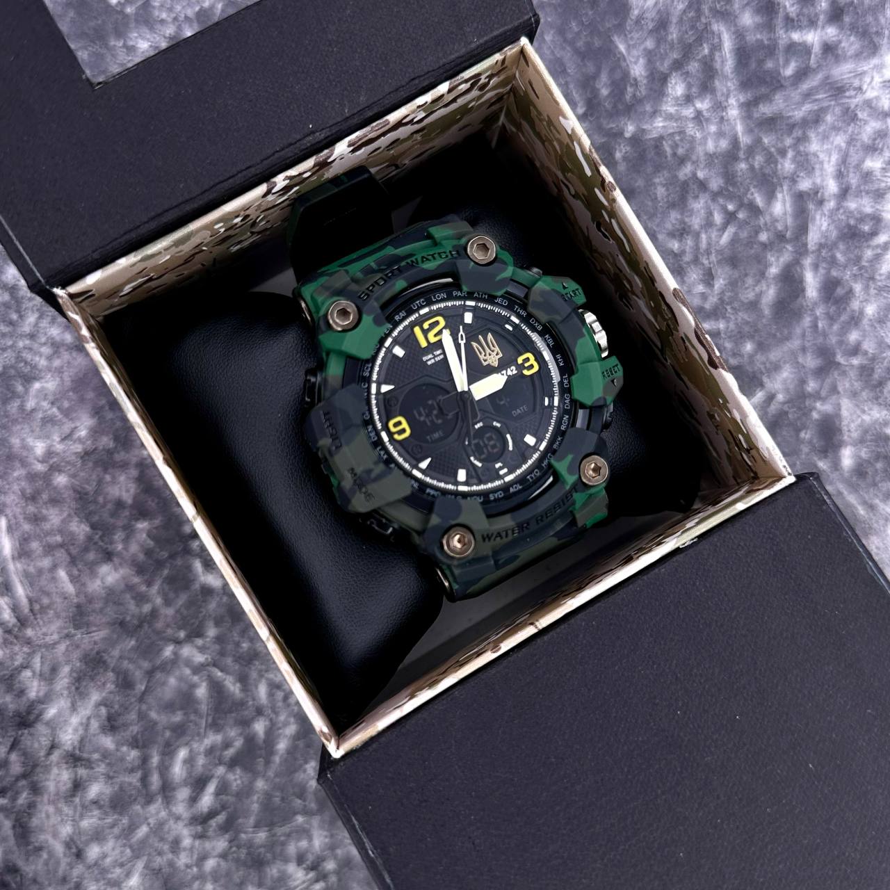 Patriot 006CMGRUAGD Тризуб золото Зелений камуфляж + Коробка. - 4