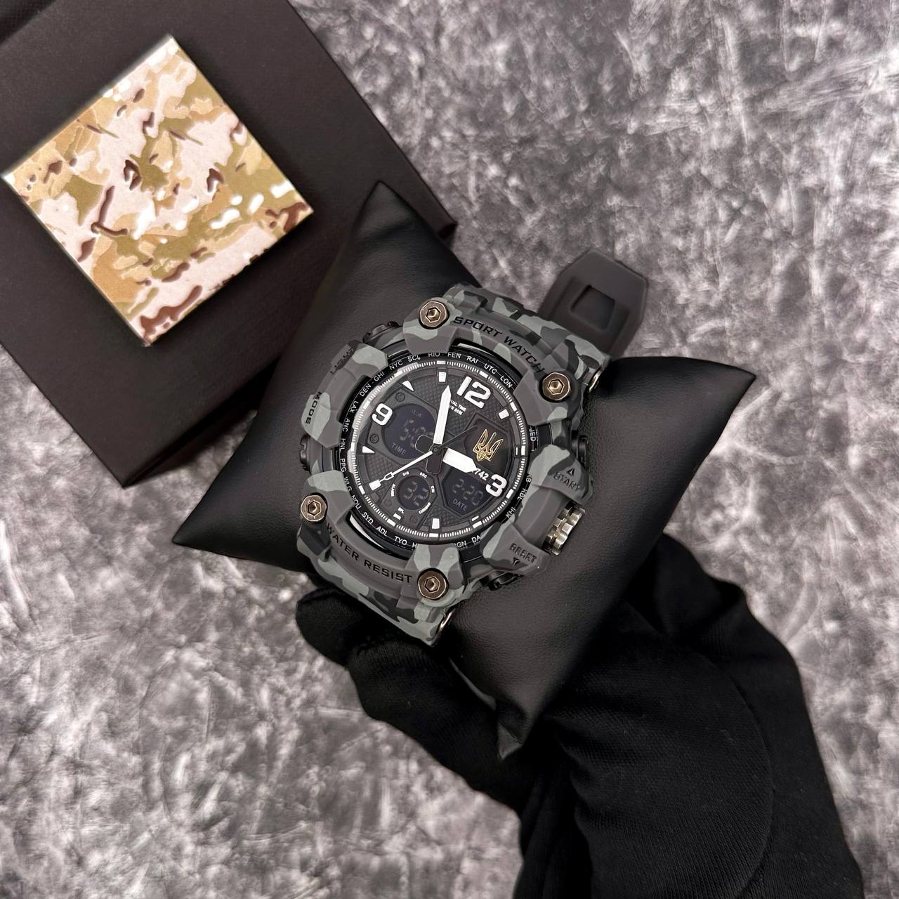 Patriot 006CMGYUAGD Тризуб золото Сірий камуфляж. + Коробка - 3