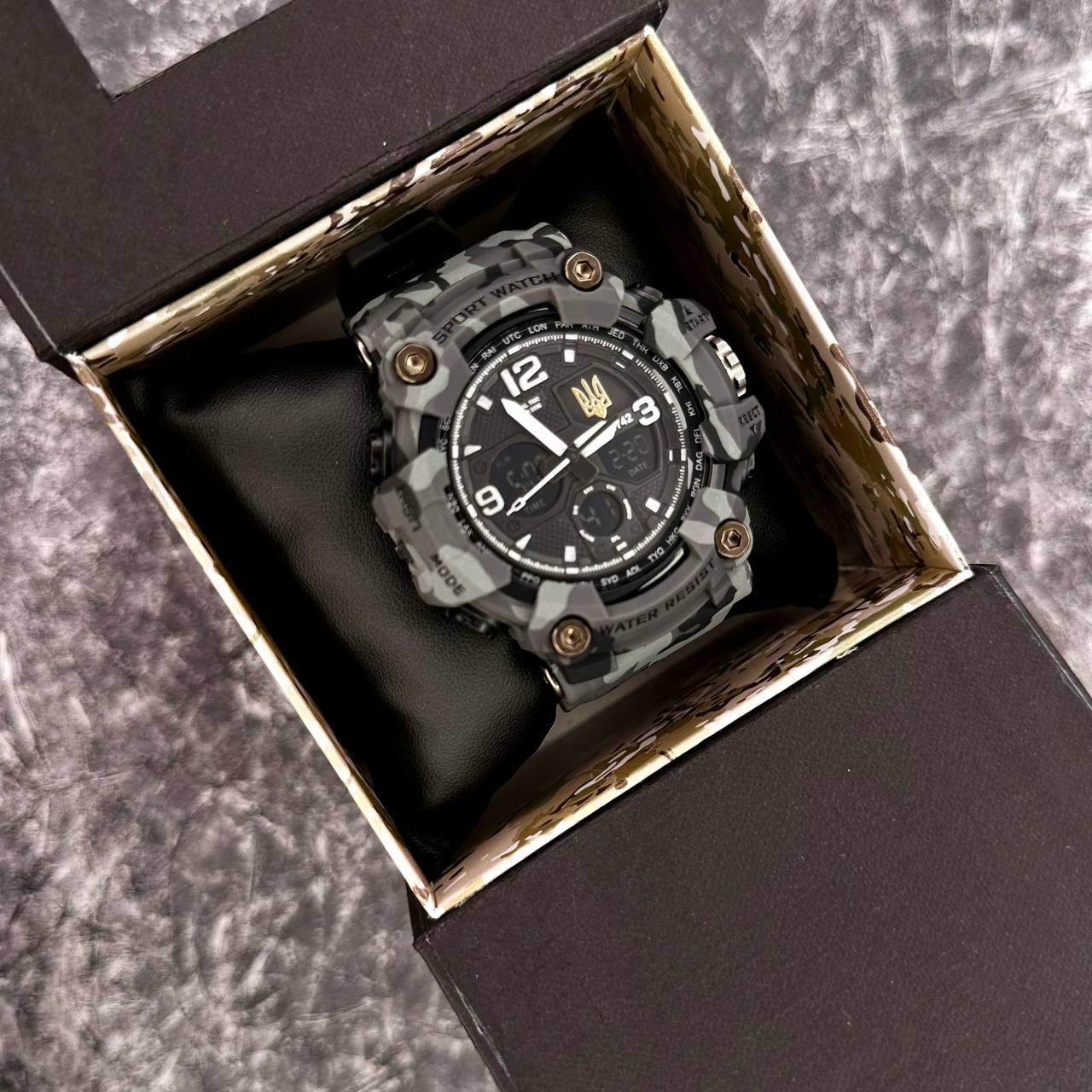 Patriot 006CMGYUAGD Тризуб золото Сірий камуфляж. + Коробка - 4