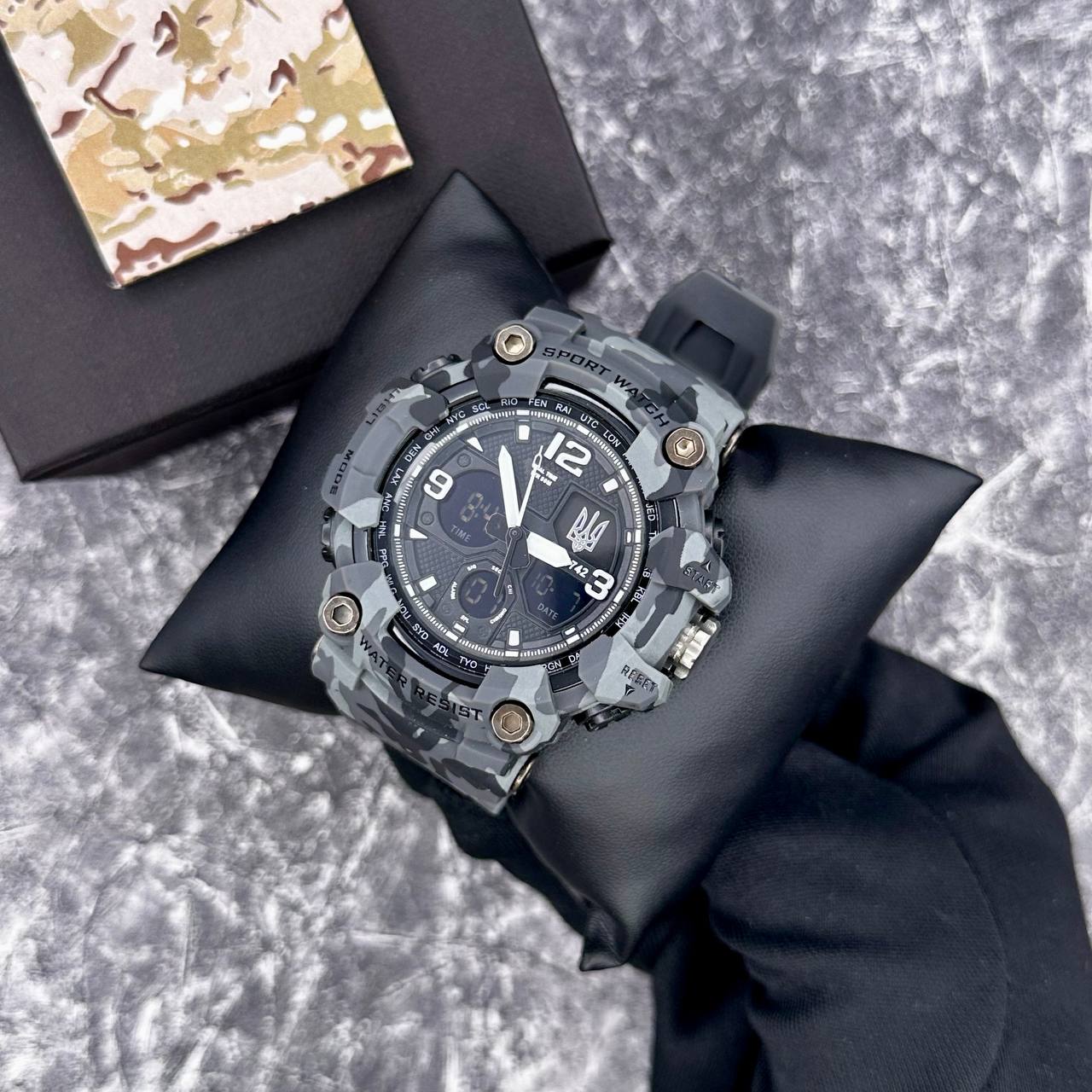 Patriot 006CMGYUASI Тризуб срібло Сірий камуфляж + Коробка. - 2