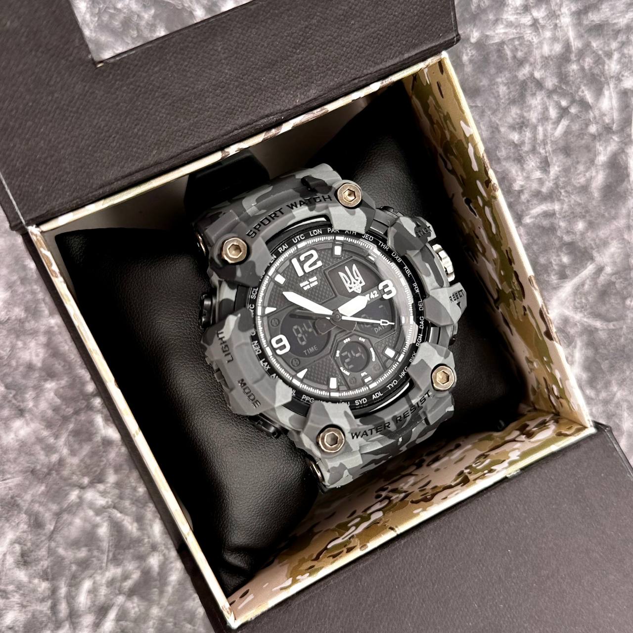 Patriot 006CMGYUASI Тризуб срібло Сірий камуфляж + Коробка. - 3