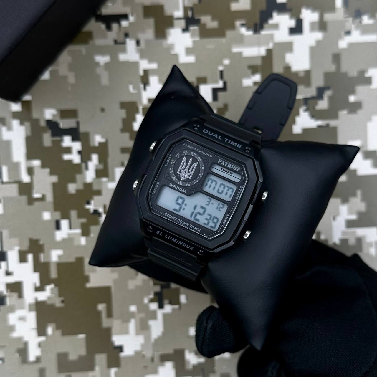 Patriot 010BKUASI Тризуб срібло Чорні + Коробка. - 3