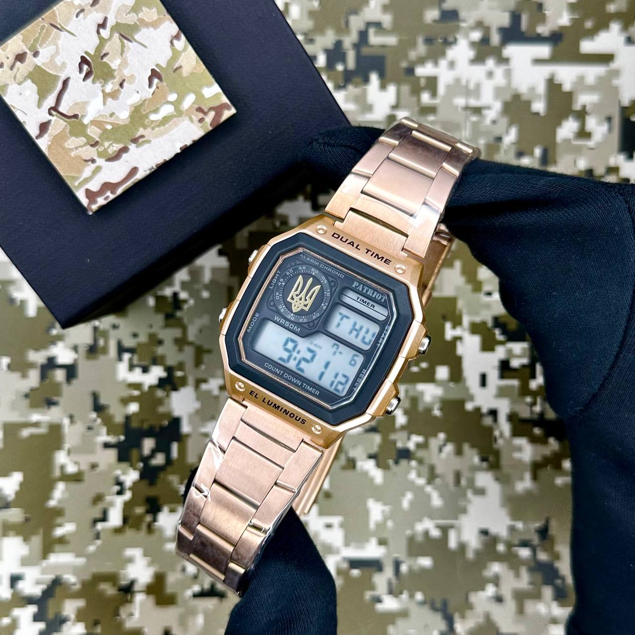 Patriot 011RGUAGD Тризуб золото Рожеве Золото + Коробка. - 2