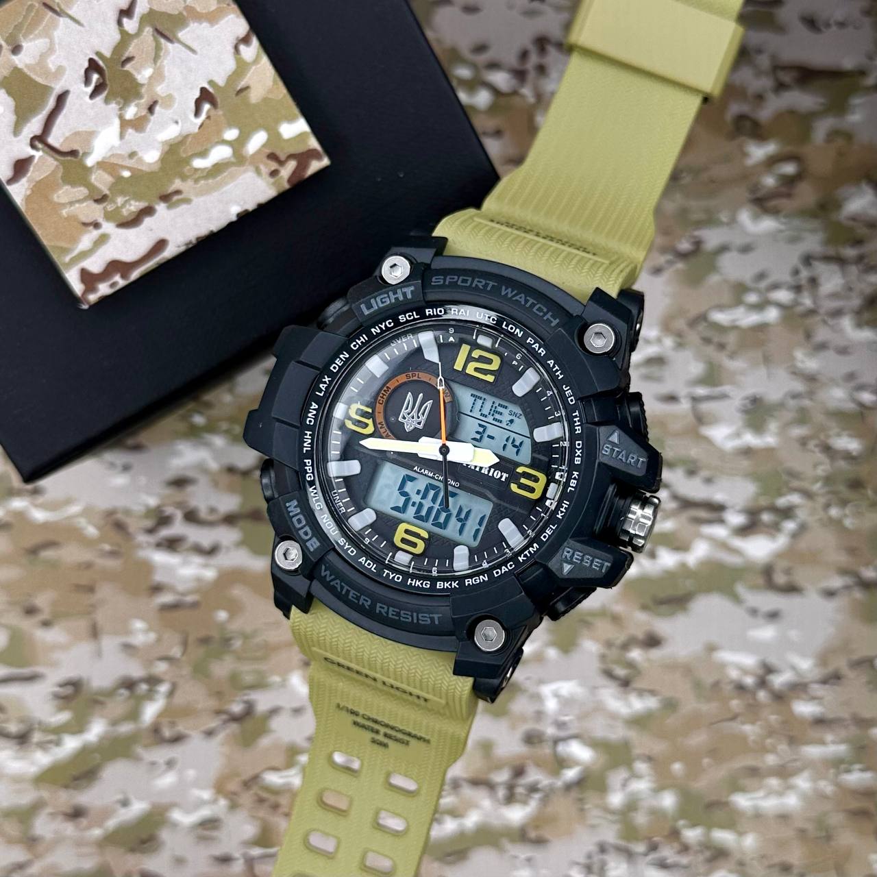 Patriot 012BKKHUASI Тризуб срібло Чорні з хакі. + Коробка - 2