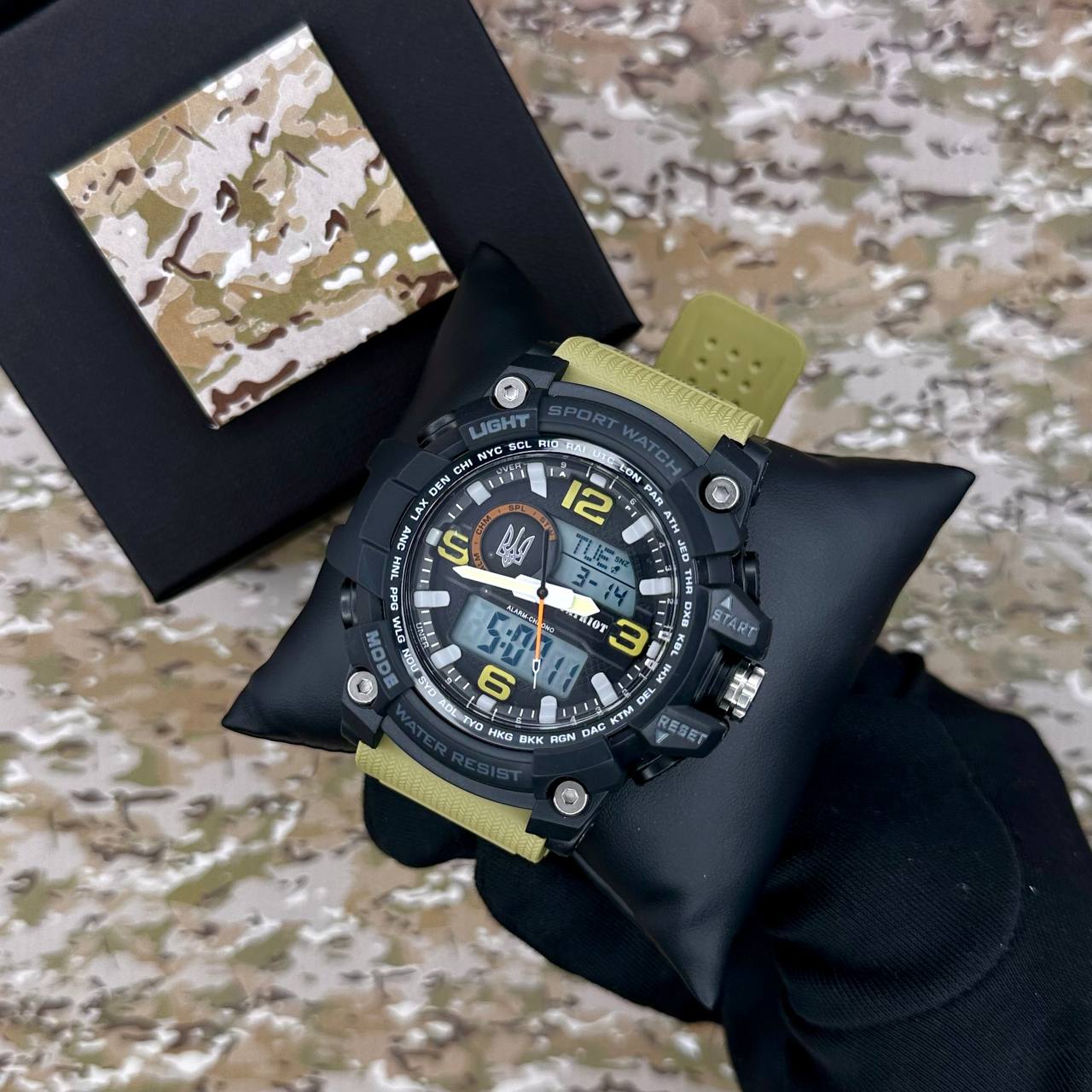 Patriot 012BKKHUASI Тризуб срібло Чорні з хакі. + Коробка - 3