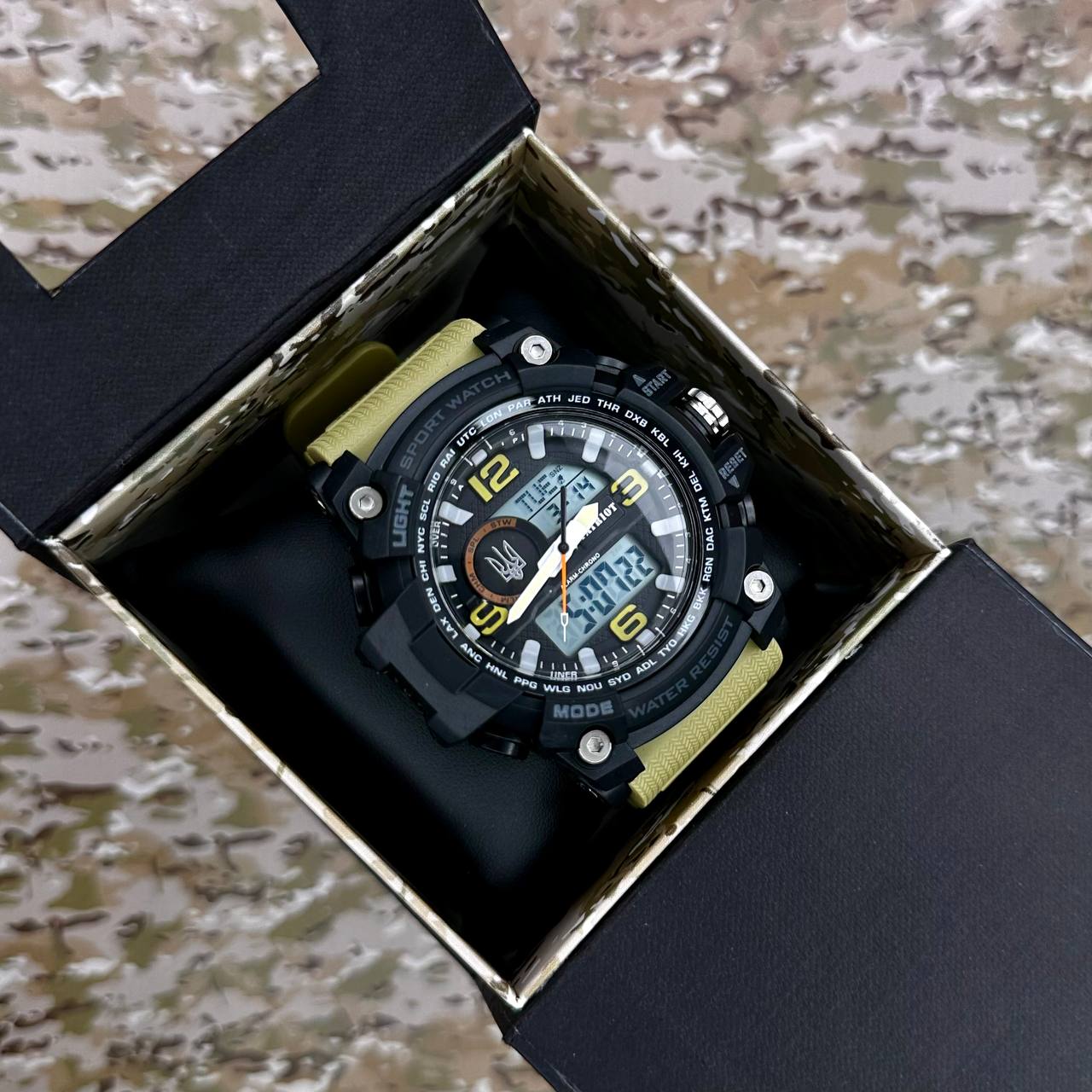 Patriot 012BKKHUASI Тризуб срібло Чорні з хакі. + Коробка - 4