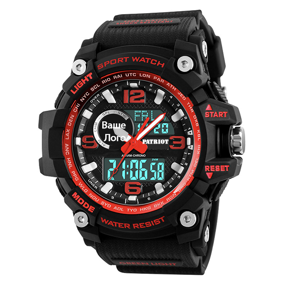 Patriot 012BKRD Ваше лого Чорні з червоним + Коробка - 2