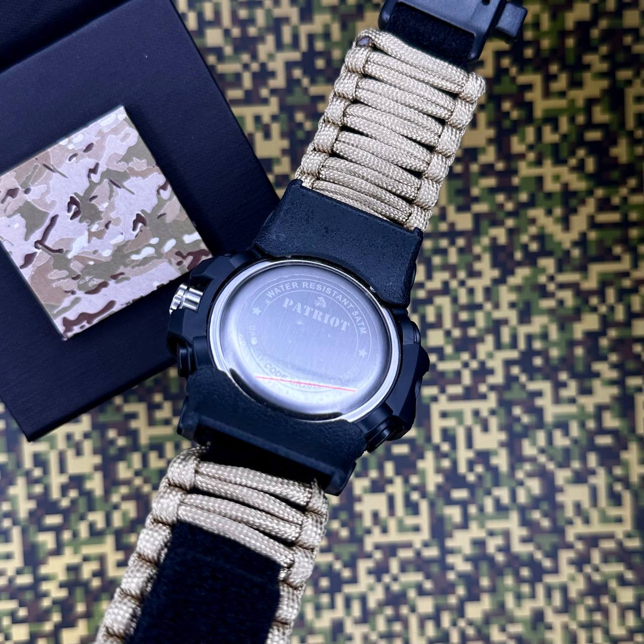 Patriot 012BKRDSU ЗСУ Чорні з червоним Паракордовий ремінець Khaki + Коробка - 5