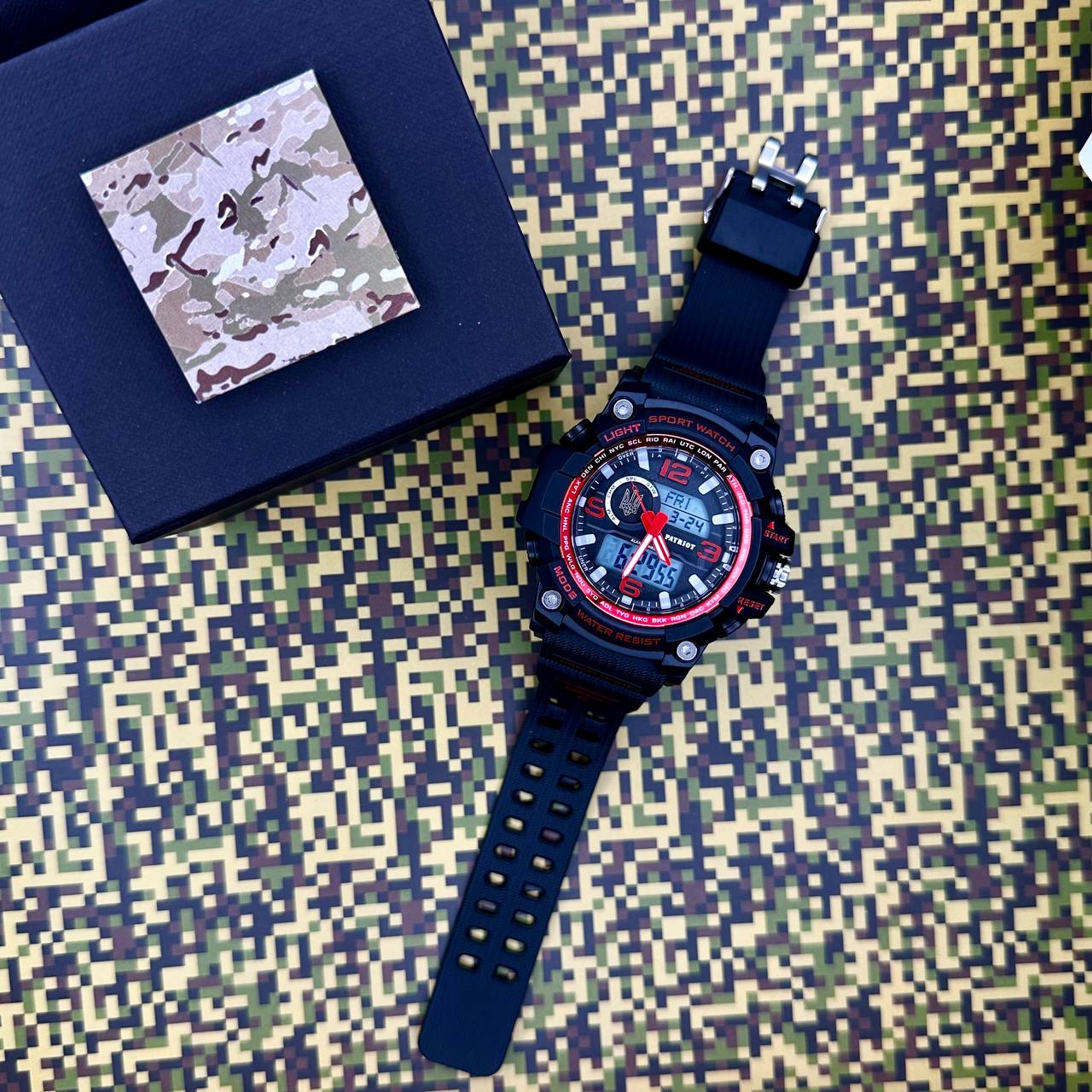 Patriot 012BKRDUAGD Тризуб золото Чорні з червоним + Коробка - 3