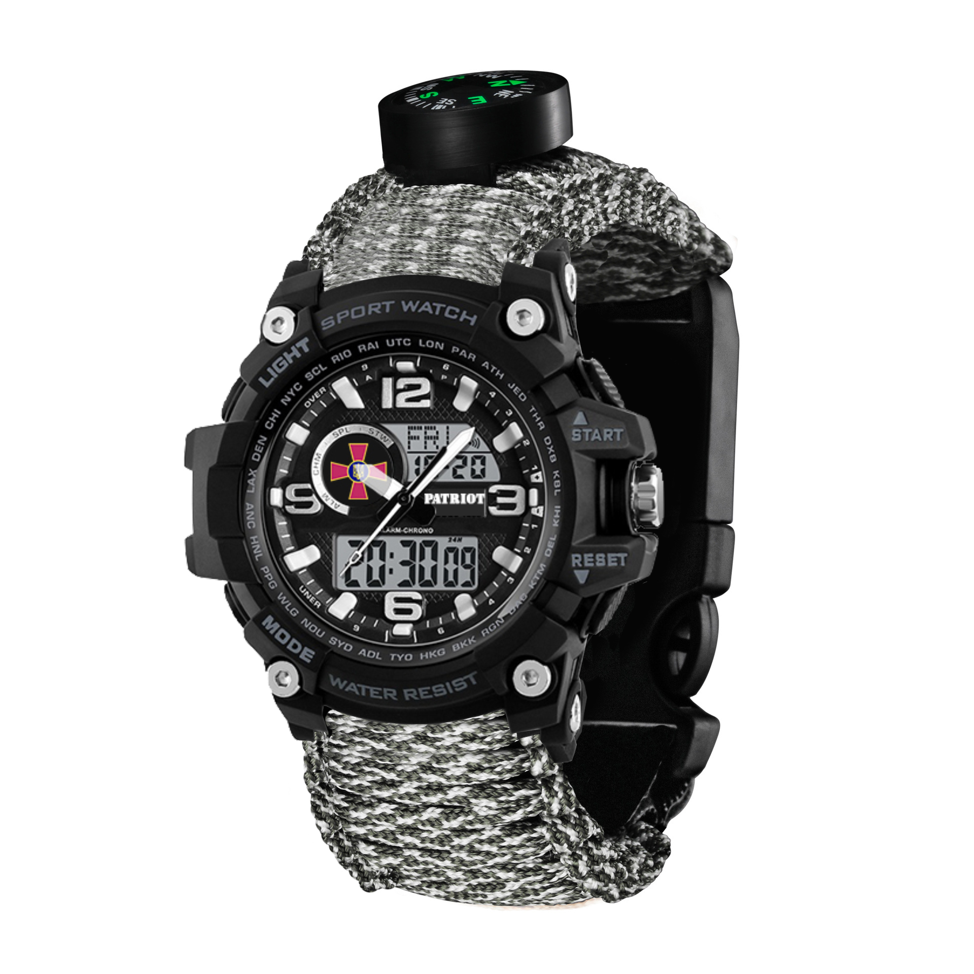 Patriot 012BKSU ЗСУ Чорні Паракордовий ремінець ACU + Коробка - 2